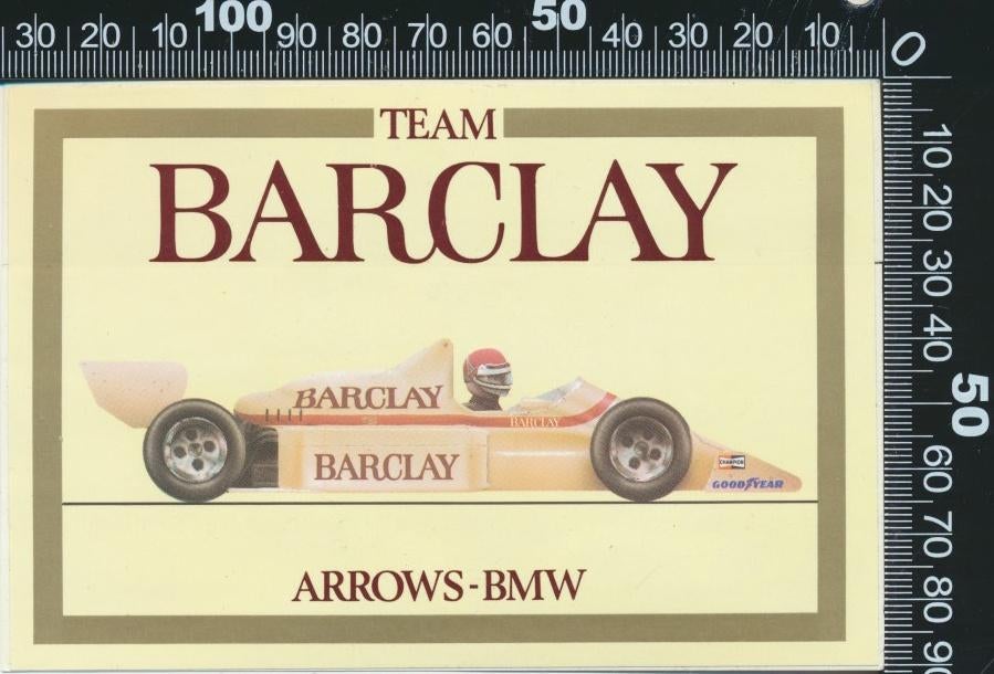 Sticker: Arrows - BMW - Team Barclay - Formule 1 - Good Year, Ophalen of Verzenden, Zo goed als nieuw, Auto of Motor