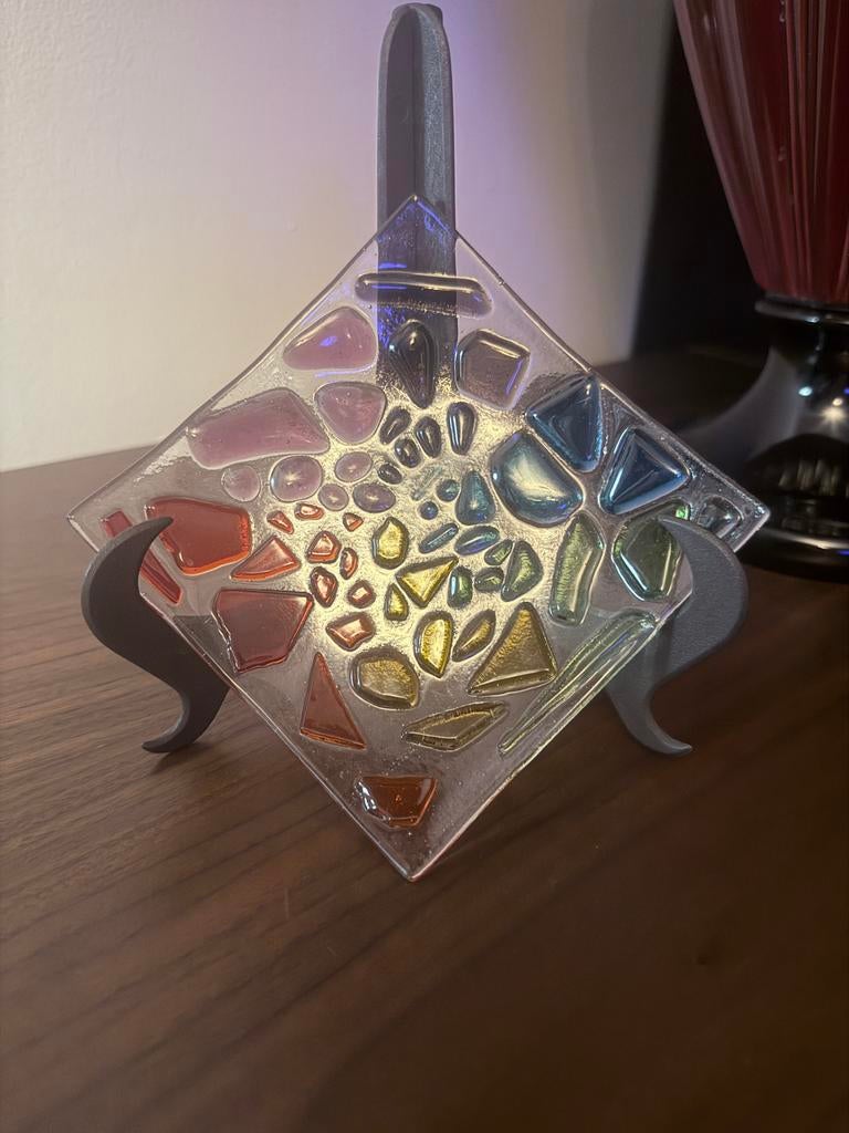 Glazen kom met kleurverloop, Ophalen of Verzenden