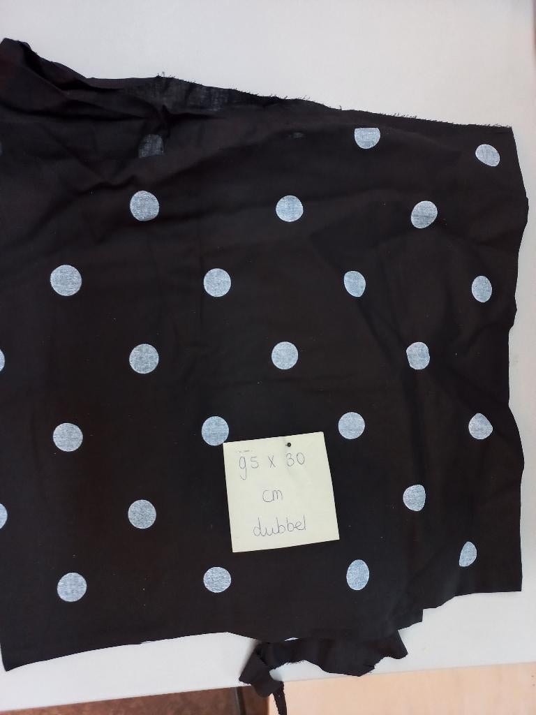 Zwart met witte stippen / polkadots - CARNAVAL, Overige materialen, Zwart, Nieuw, Ophalen of Verzenden