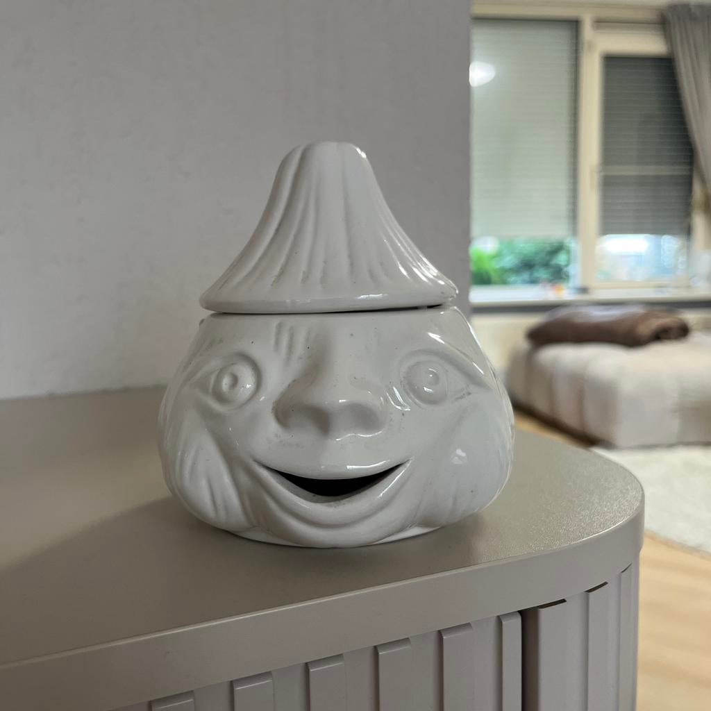 Vintage keramische knoflook/ uienpot, Ophalen of Verzenden