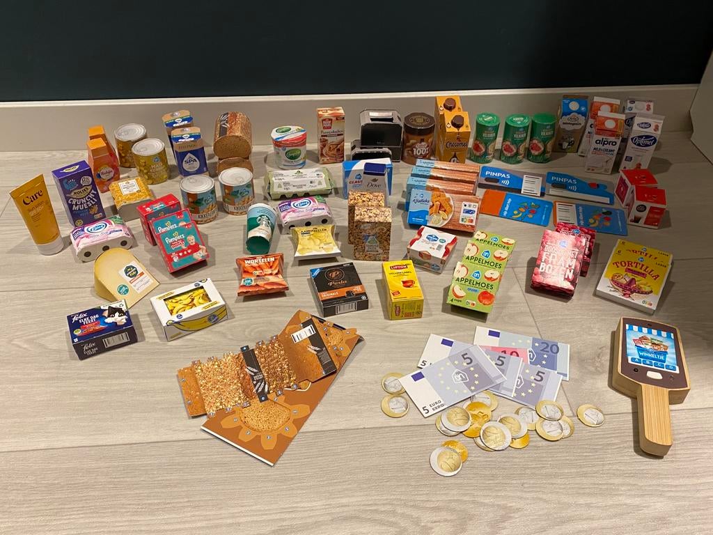 62 AH mini boodschappen + handscanner passen geld, Verzamelen, Supermarktacties, Albert Heijn, Ophalen of Verzenden