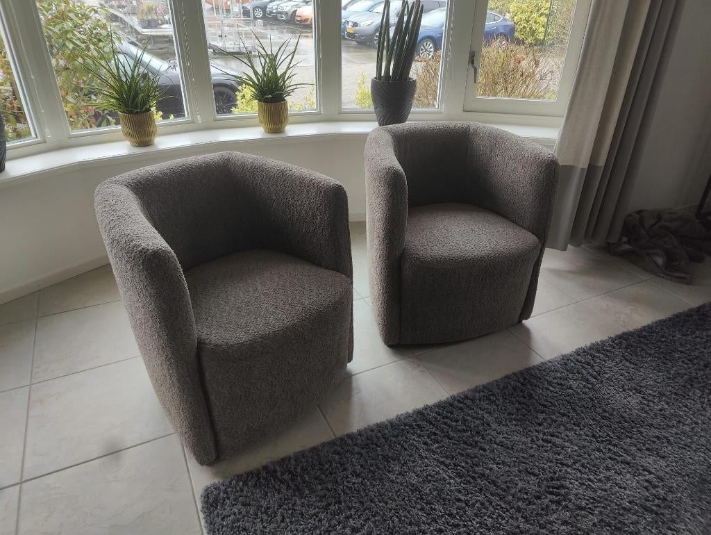 2x Fauteuils, Gebruikt, 75 tot 100 cm, Ophalen of Verzenden, Stof