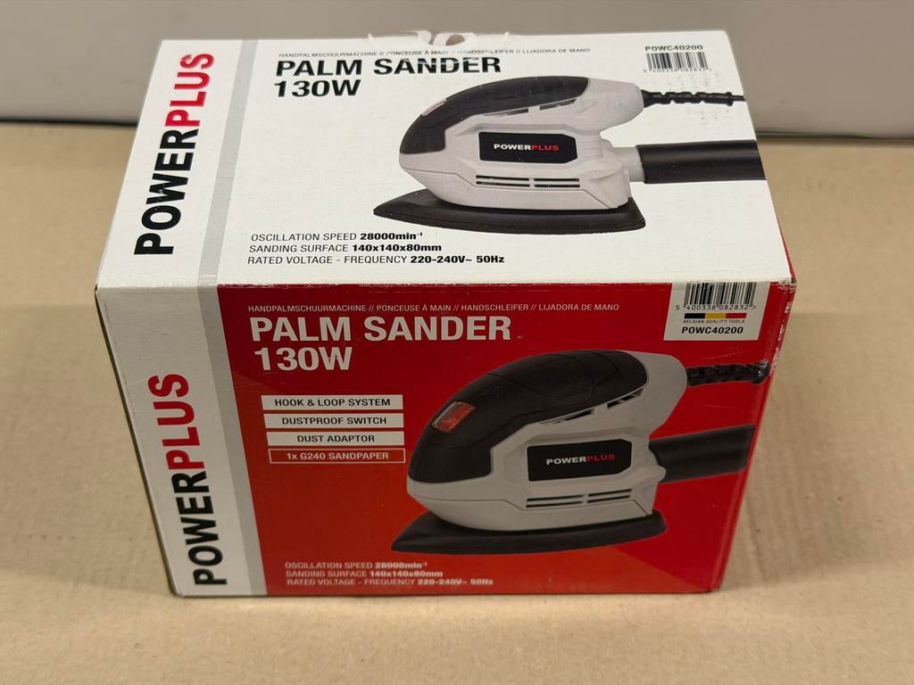 Powerplus POWC40200 Vlakschuurmachine - Nieuw!, Ophalen of Verzenden, Nieuw, Minder dan 600 watt, Vlakschuurmachine
