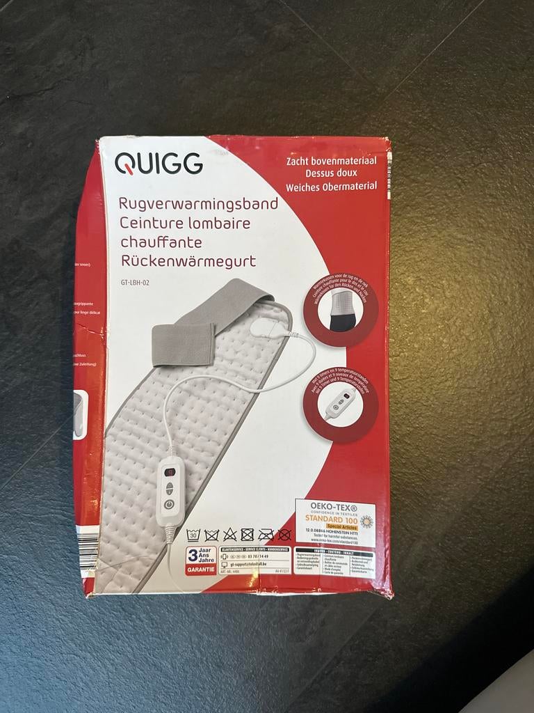 Quigg Rugverwarmingsband - Nieuw in doos!, Ophalen of Verzenden, Nieuw, Lichaamsverzorging