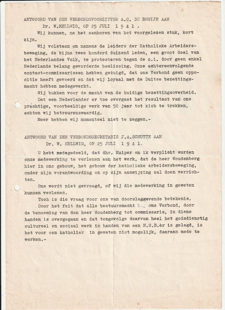 Pamflet correspondentie Schutte Helwig '41 arbeidersbeweging, Verzamelen, Verzenden, Overige typen, Overige soorten, X