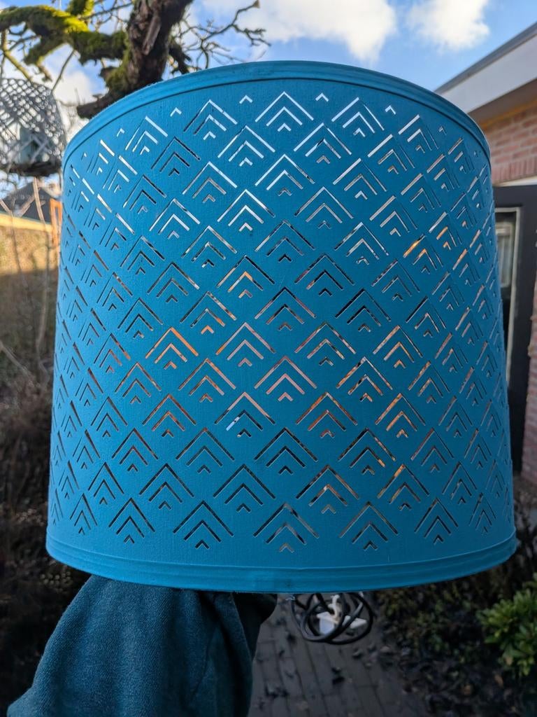 Ikea Hanglamp Turquoise/Brons - Ø38cm, Ophalen of Verzenden