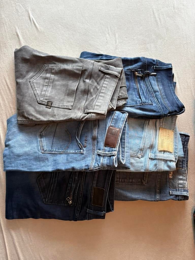 6x dames jeans spijkerbroeken g-star, Verzenden, Gedragen, Blauw