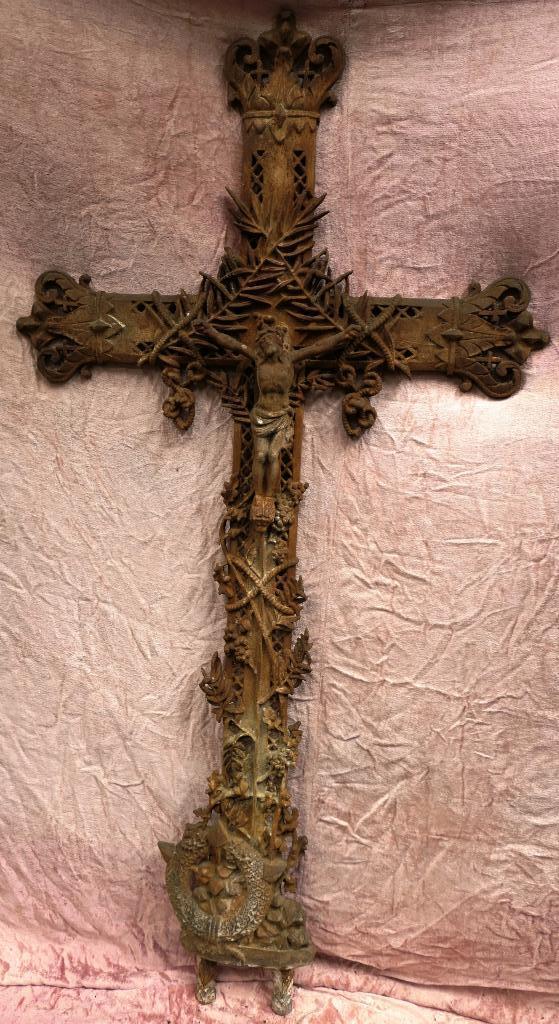 Antiek herdenkings kruis ca 1880 ., Ophalen of Verzenden