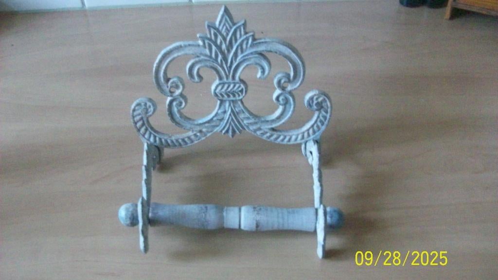 Brocant gietijzeren toiletrolhouder, Antiek en Kunst, Ophalen of Verzenden