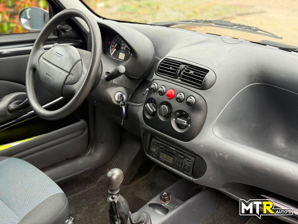 Fiat Seicento 1.1 Team 1e EIG|NAP|NWE APK, Voorwielaandrijving, Stof, Zwart, Zwart