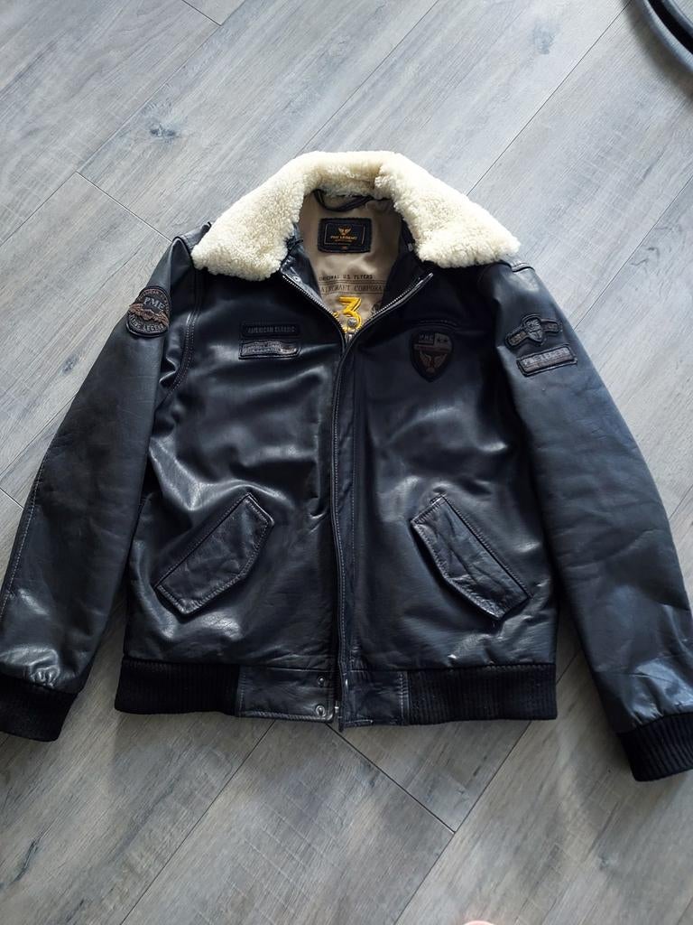 Pme pilotenjas echt leer, Kleding | Heren, Ophalen of Verzenden, Zo goed als nieuw, Maat 56/58 (XL), Bruin