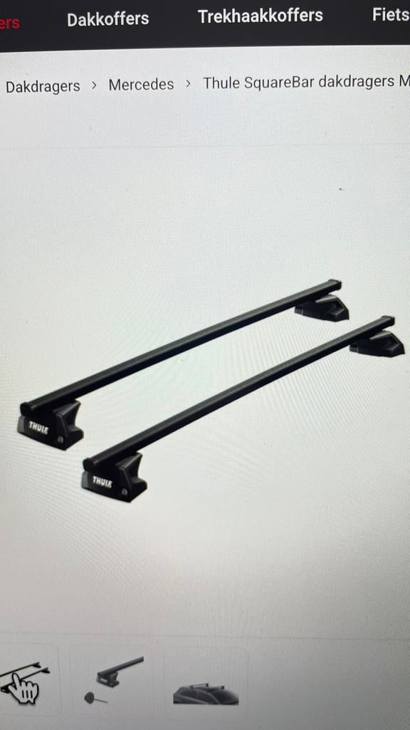 Dakdragers mercedes C klasse 2009-2014, Ophalen of Verzenden, Zo goed als nieuw