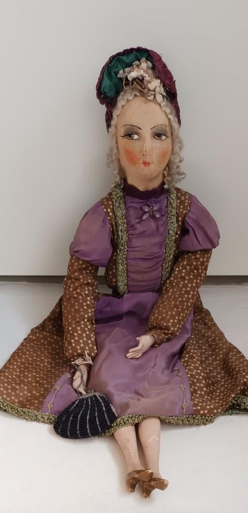 Antieke autentieke Franse Sofadoll Boudoir doll pop, Ophalen of Verzenden, Gebruikt, Pop