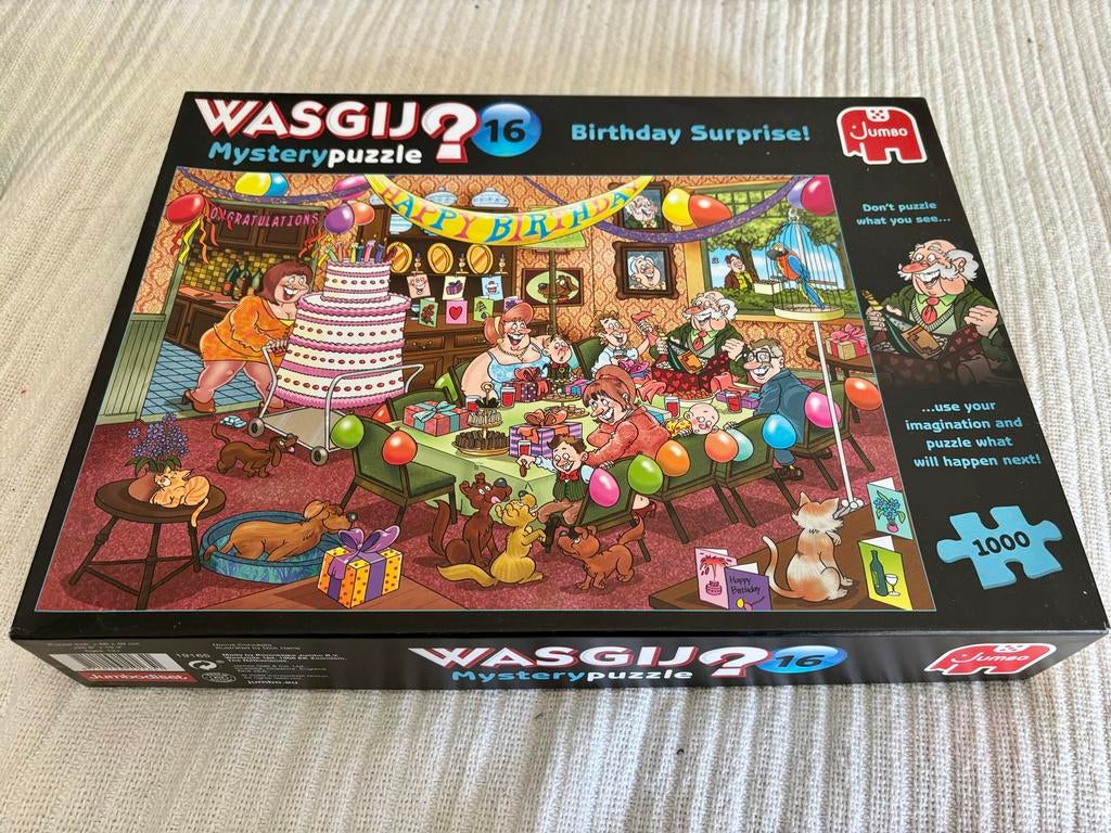 Wasgij Mystery Puzzel 16: Birthday Surprise! 1000 stukjes, Ophalen, 500 t/m 1500 stukjes, Gebruikt