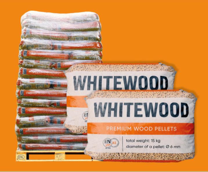 Whitewood pellets 15 kg €8,- incl btw EnplusA1 top pellets!!, 6 m³ of meer, Ophalen