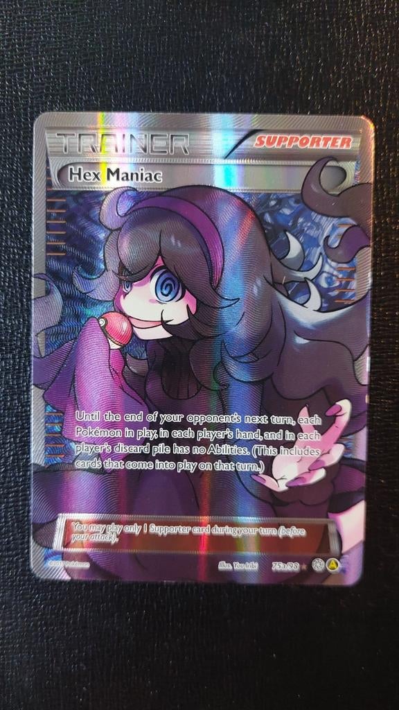 Hex Maniac Trainer Supporter Foil Pokémon Kaart, Ophalen of Verzenden, Zo goed als nieuw, Losse kaart, Foil