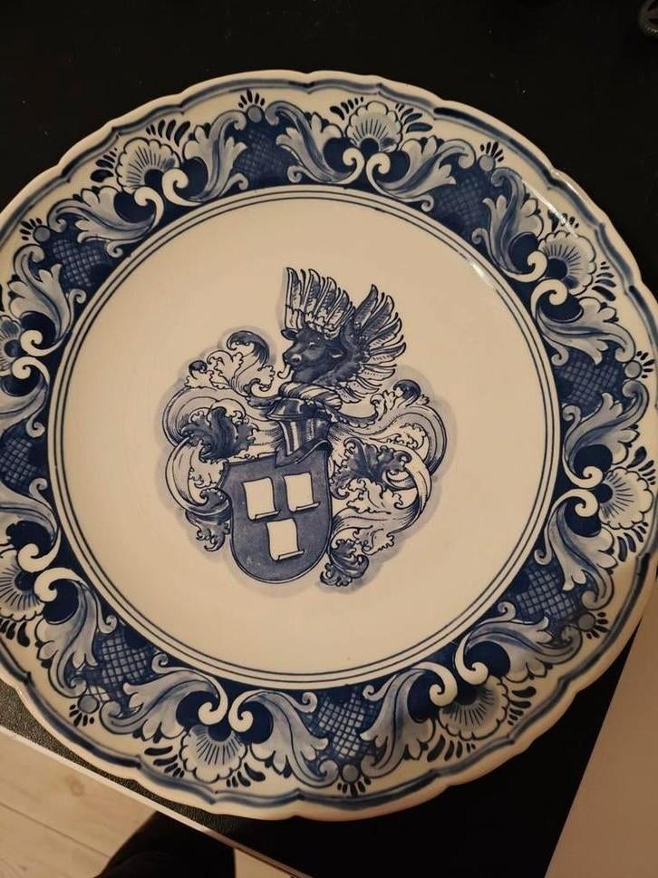 Decoratief bord Berghuizer Papierfabriek Delfts Schoonhoven, Ophalen of Verzenden