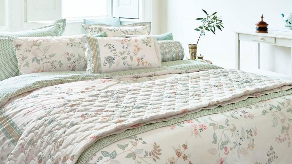 Pip Studio Kili Flower bedsprei  lits-jumeaux SALE, Verzenden, Tweepersoons, Wit, Dekbedovertrek