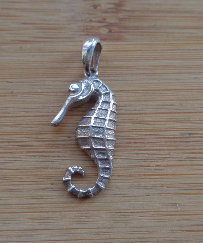 zilveren hanger zeepaardje [489], Verzenden, Zo goed als nieuw, Zilver, Zilver