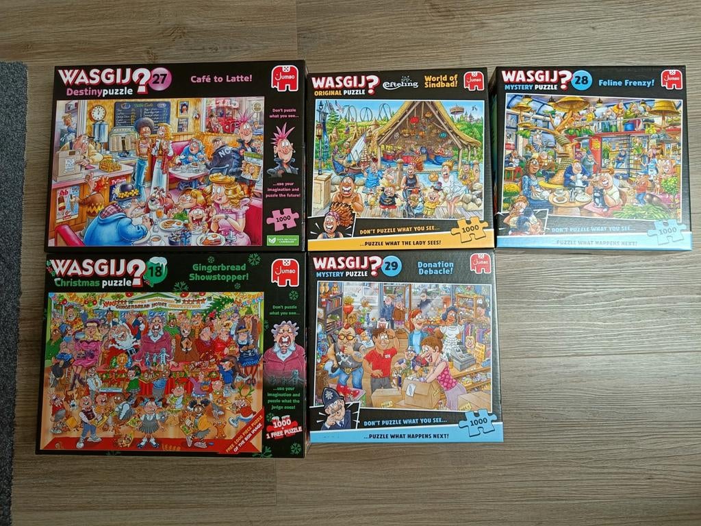 Diverse Wasgij puzzels, Ophalen of Verzenden, 500 t/m 1500 stukjes, Zo goed als nieuw