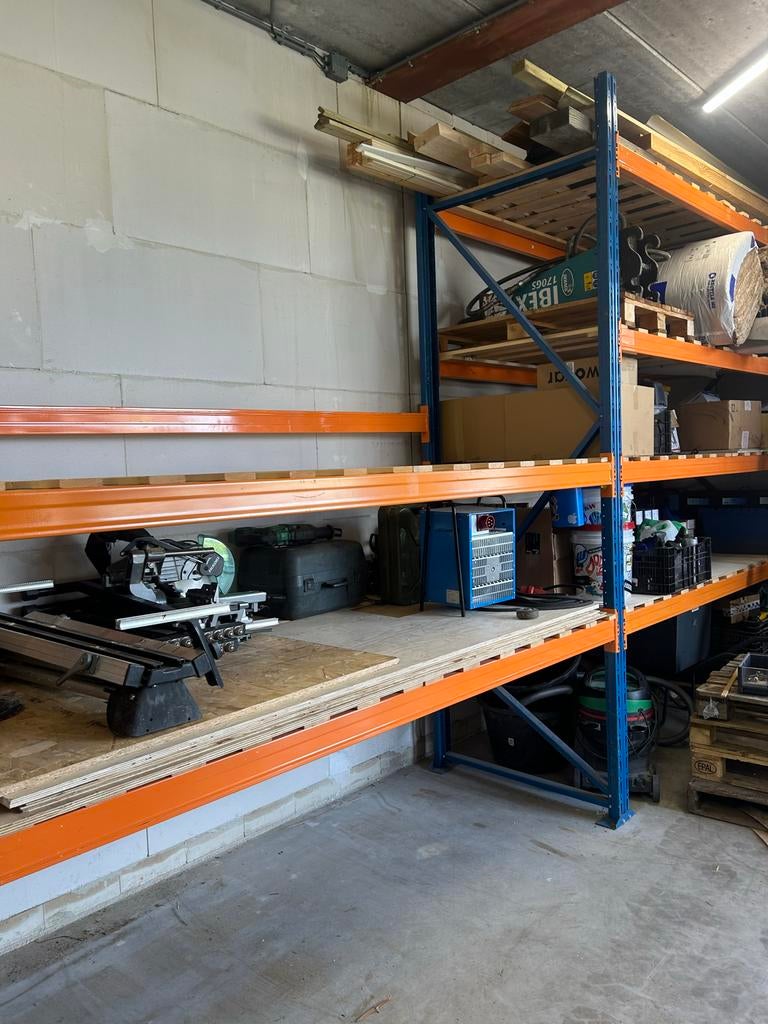 Palletstelling onderdelen: staanders, liggers, vlonders, Zakelijke goederen, Kantoor en Winkelinrichting | Magazijn, Stelling en Opslag