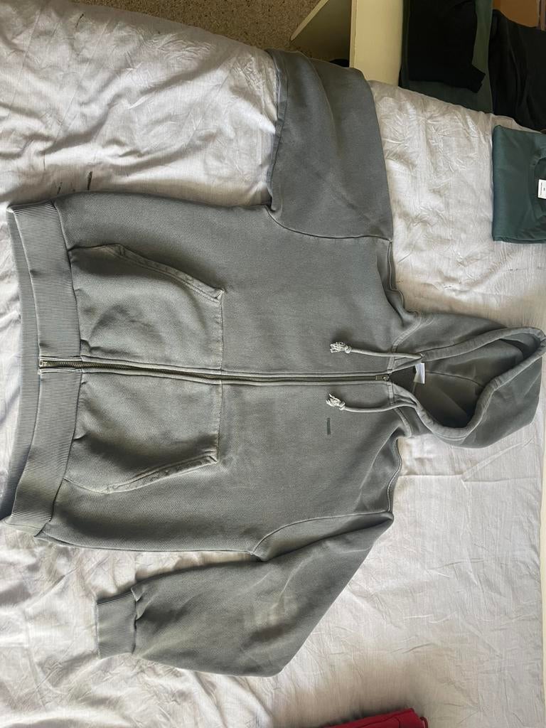 Gymshark - Zip Hoodie - Oversized Fit XS - Wash Blue, Ophalen of Verzenden, Zo goed als nieuw, Maat 46 (S) of kleiner