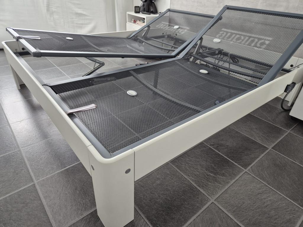 Auping auronde model 1500, Verstelbaar, 90 cm, Wit, Tweepersoons