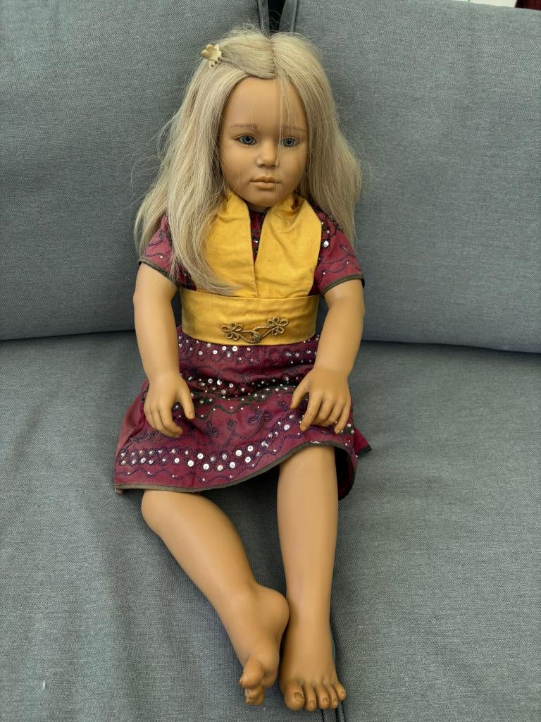 Annette Himstedt Malin, 80cm., Verzamelen, Poppen, Ophalen of Verzenden, Gebruikt, Pop, Levensecht of Reborn