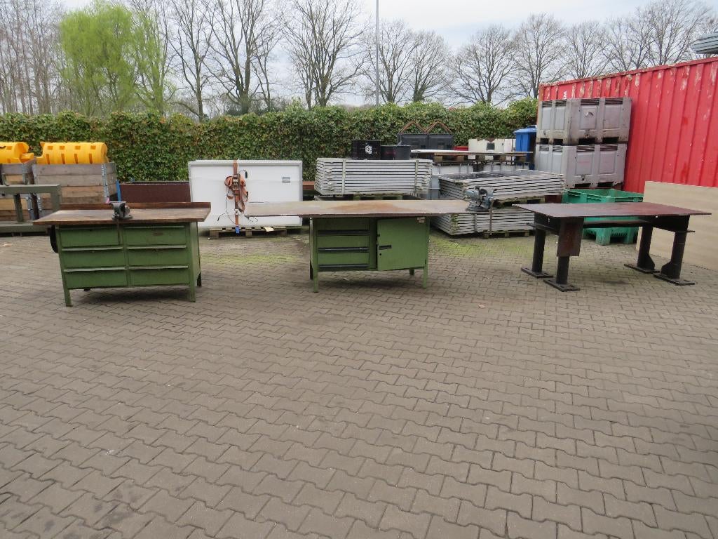 werkbank lastafel werkbanken werktafel werktafels lastafels, Ophalen, Gebruikt, Bankschroef, Zandhaarweg