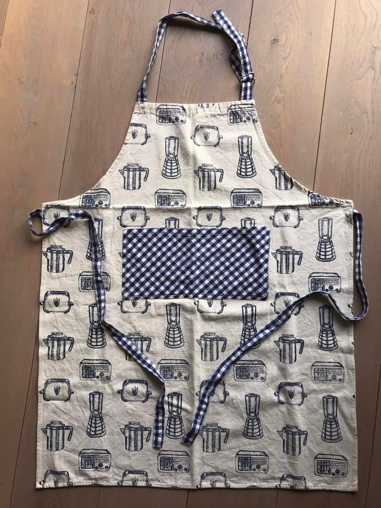 Set keukentextiel keukenschort theedoeken, Ophalen of Verzenden, Zo goed als nieuw, Blauw