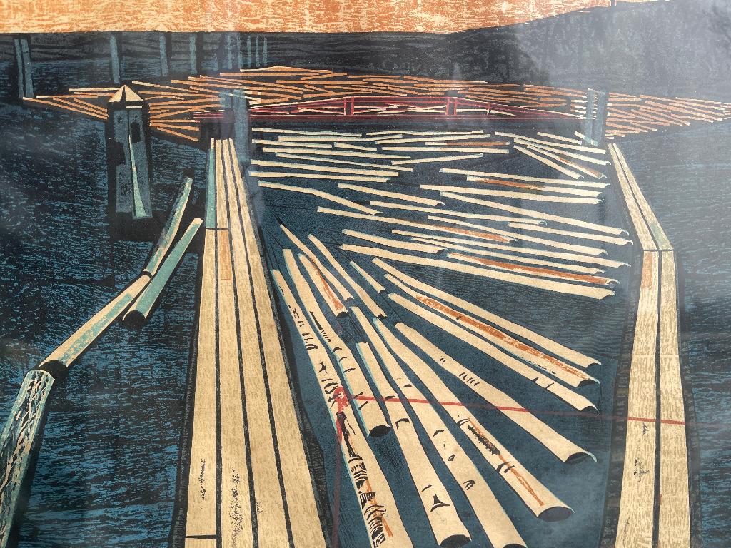 Toon Wegner Grafiek Finse houtvlotterij, Ophalen