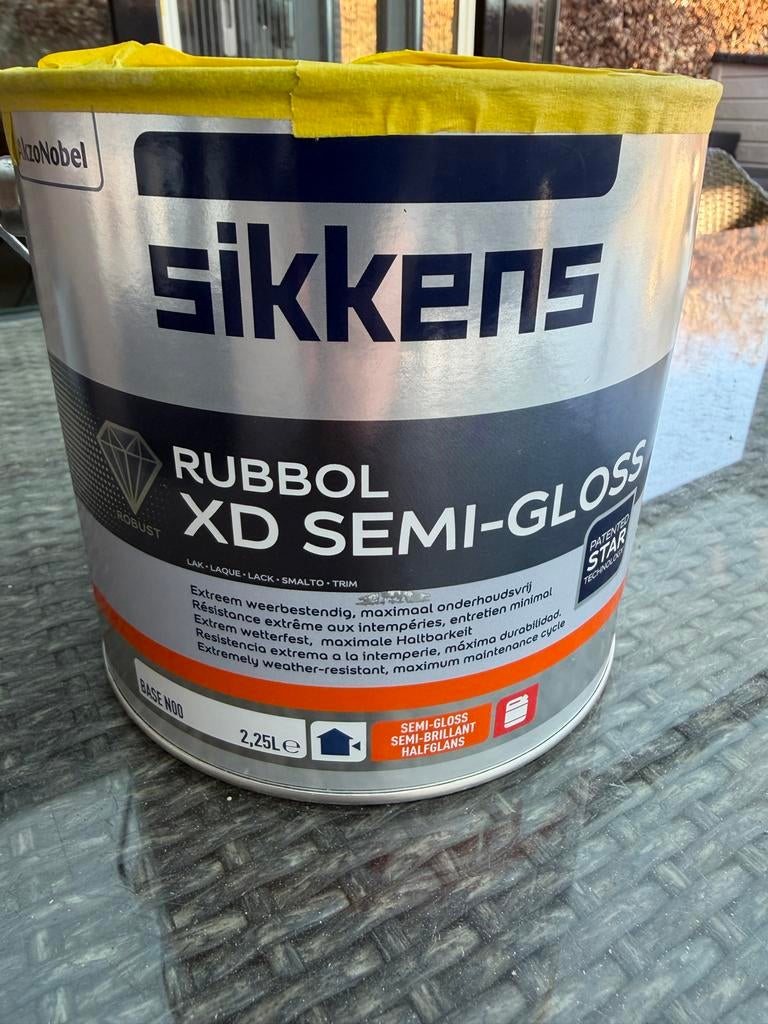 Sikkens Rubbol XD Semi-Gloss Zwartgrijs 2.25L, Doe-het-zelf en Verbouw, Verf, Beits en Lak, Nieuw, Ophalen of Verzenden, Lak, Grijs