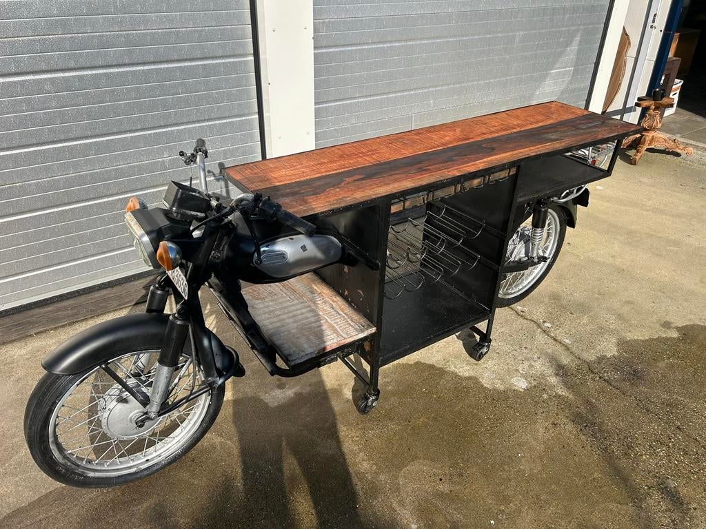 Unieke Bartafel van Vintage Motorfiets - Mancave/Tuin, Gebruikt, ., Ophalen of Verzenden, .