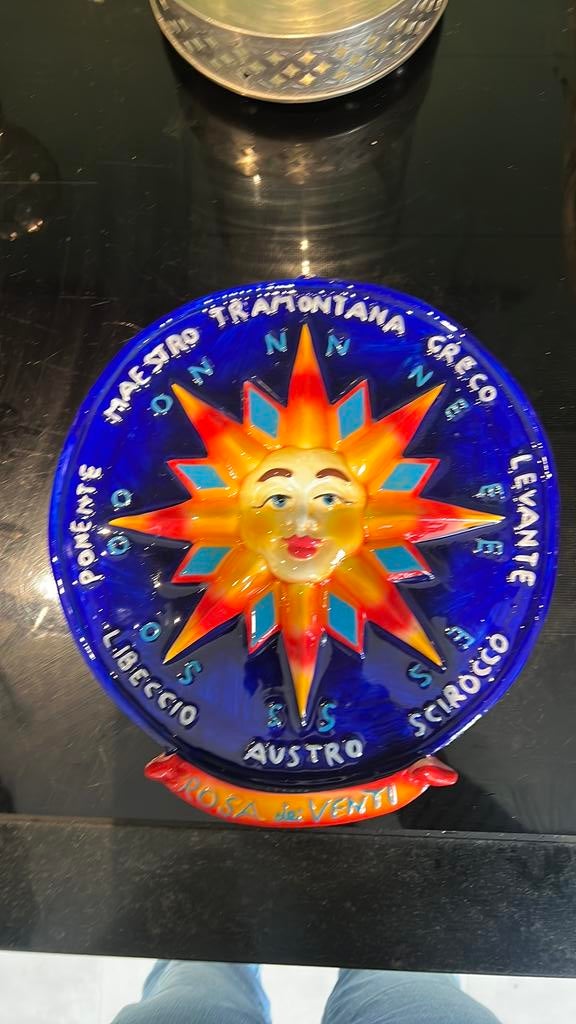 Mooi wandbord/ italiaans/ zonnewijzer, Ophalen of Verzenden