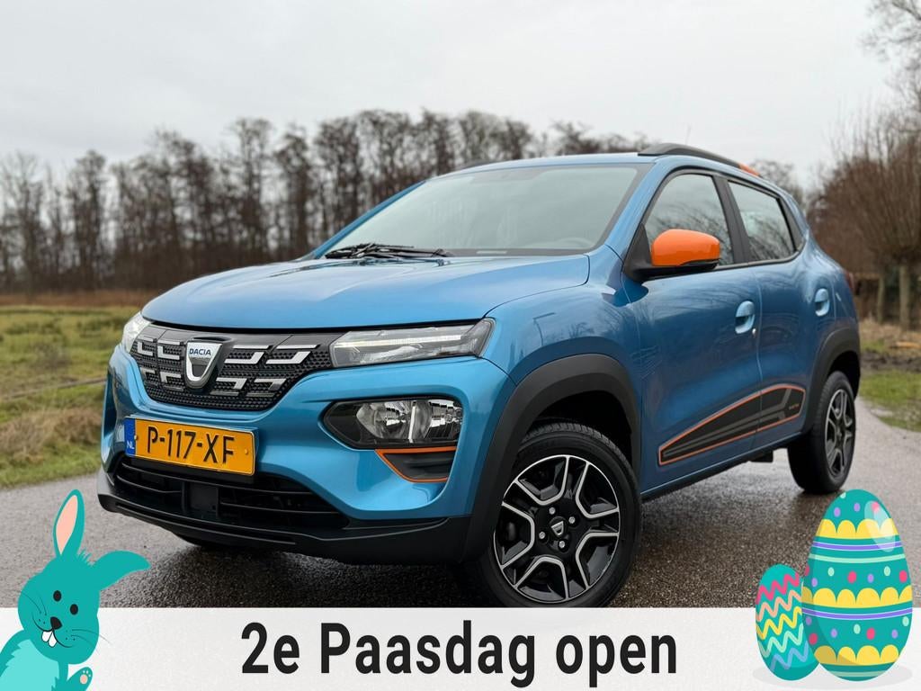 Dacia Spring Comfort Plus 27 kWh / Full Electric / Automaat, Auto's, Parkeersensor, Gebruikt, Zwart, 26 kWh