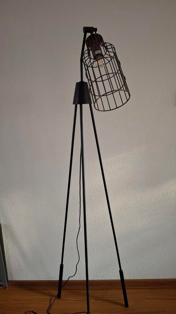 Vloerlamp driepoot industrieel, Ophalen, Zo goed als nieuw, Metaal, 150 tot 200 cm