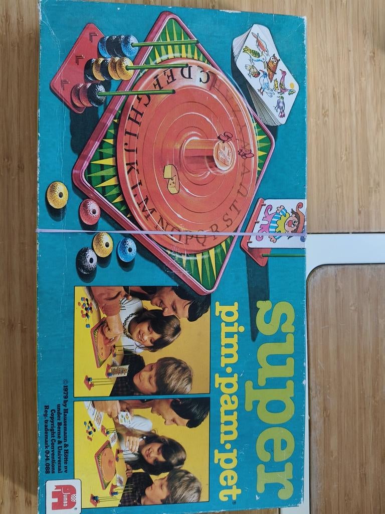 Super Pim-Pam-Pet Bordspel (1979) - Vintage Gezinsspel, Vijf spelers of meer, Ophalen of Verzenden, Gebruikt, Hansemann & Hötte nv