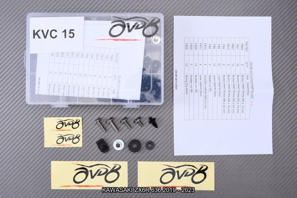 Kuip bouten set voor KAWASAKI ZX6R 636 2019 - 2023, Verzenden, Nieuw