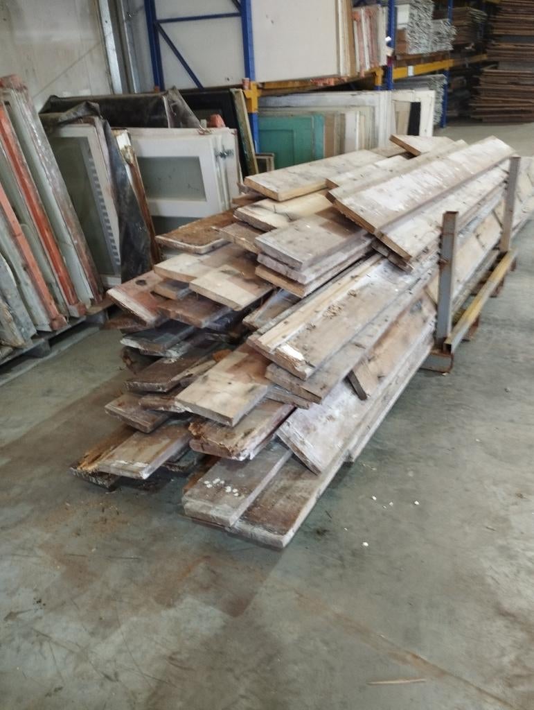 Vuren houten vloer planken, Ophalen, Gebruikt, Overige typen, 25 tot 50 m²