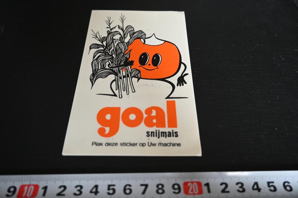sticker transparant GOAL snijmais, Ophalen, Zo goed als nieuw