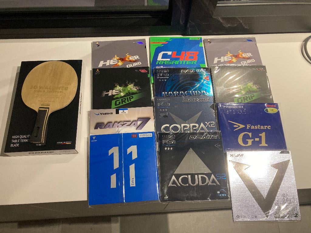 Tafeltennis Donic JO Waldner Gold Edition, Sport en Fitness, Tafeltennis, Verzenden, Zo goed als nieuw, Net, Batje(s) of Balletje(s)