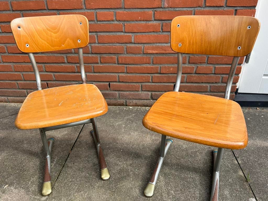 Retro schoolstoelen, Kinderen en Baby's, Kinderstoelen, Ophalen, Gebruikt, Overige typen