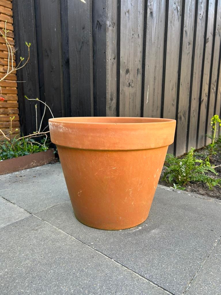 Terracotta bloempot groot 46 cm, Ophalen, Gebruikt, Rond, Steen