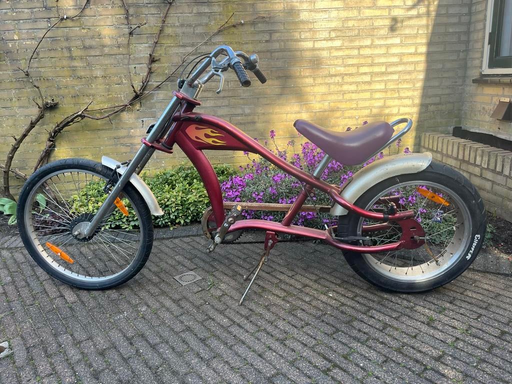 Stoere Chopper Kinderfiets - Uniek Design, Minder dan 47 cm, Ophalen, Gebruikt, Staal
