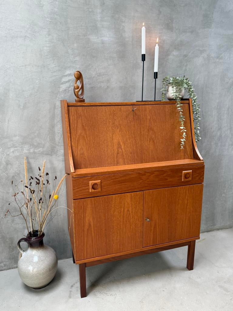 Vintage secretaire - Deens design, Huis en Inrichting, Ophalen, Q, Zo goed als nieuw, Q