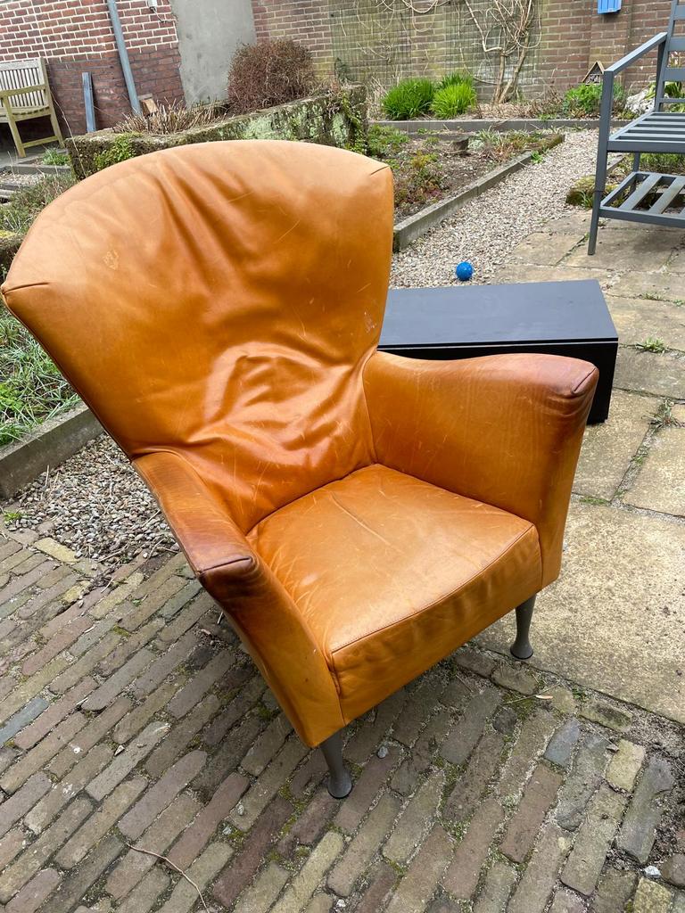 Gratis af te halen Leren fauteuil, Ophalen, Modern design, Gebruikt, 50 tot 75 cm