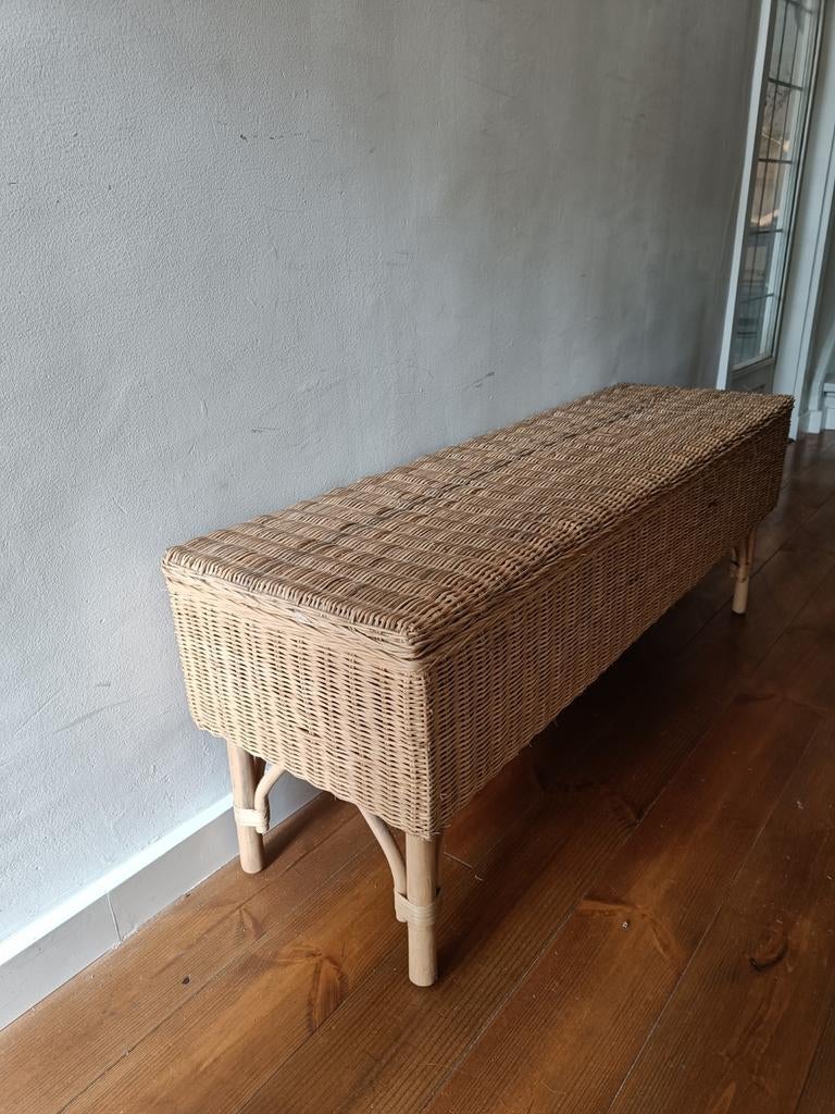 Ikea rieten rotan bankje / kist handgemaakt Type: Tolkning, Ophalen, Minder dan 50 cm, 100 tot 150 cm, Zo goed als nieuw