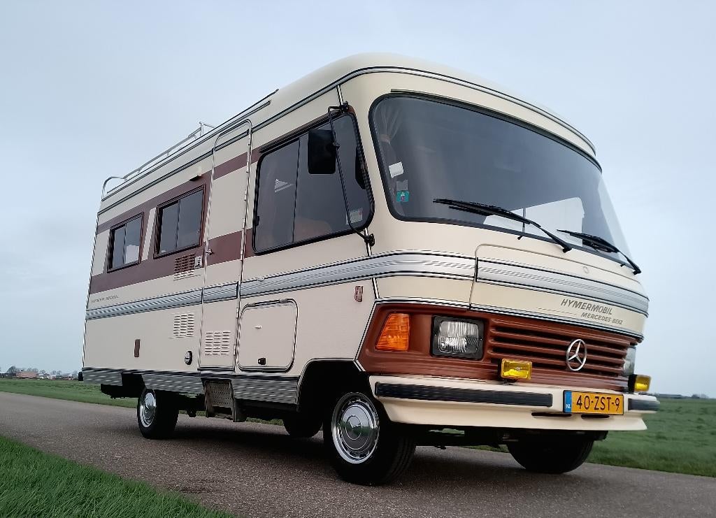 Luxe 1982 Mercedes Hymer S550 bel vrij, cruise control, lpg, Caravans en Kamperen, Campers, Integraal, Chemisch toilet, Afzuigkap