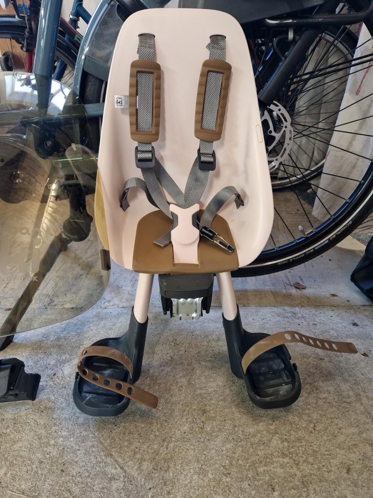 Fietszitje met windscherm, Fietsen en Brommers, Fietsaccessoires | Fietsstoeltjes, Ophalen, Voetsteuntjes, Onbekend, Voorzitje