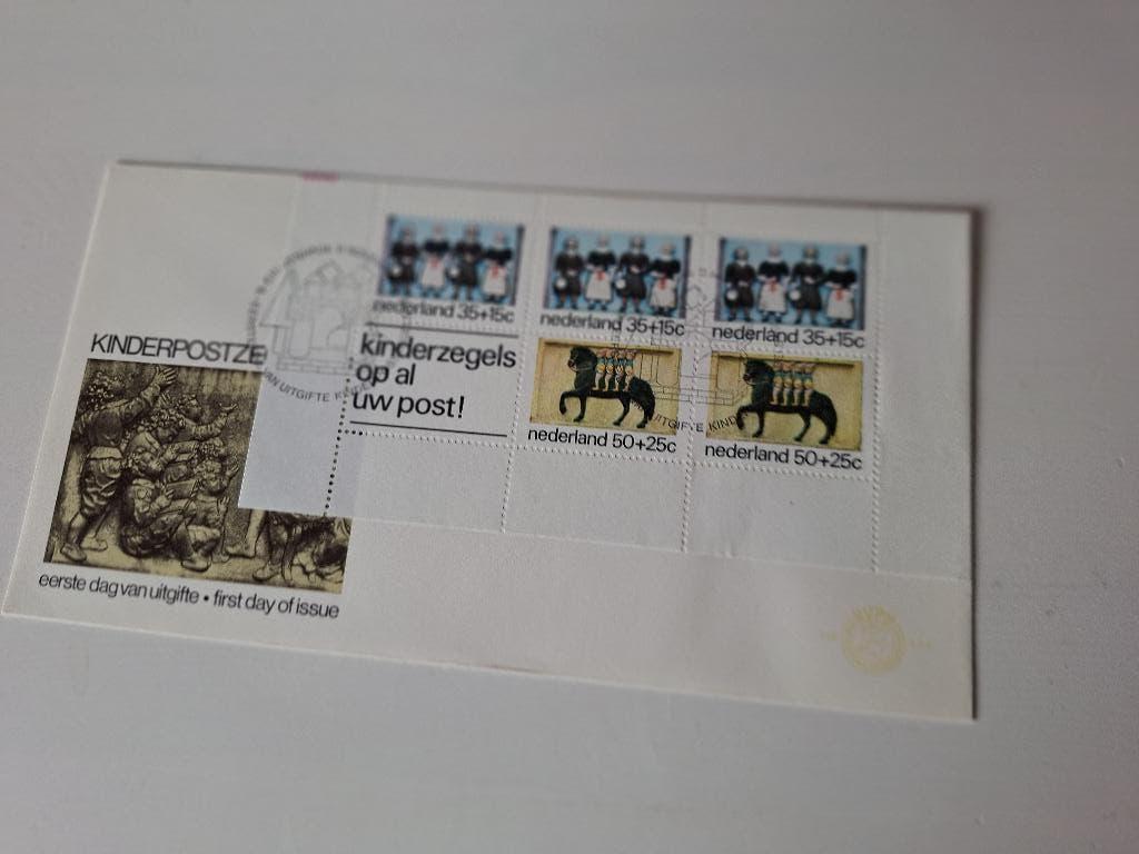 Nederland FDC 144A kinderzegels blok, Verzenden, Onbeschreven, Nederland